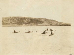 Image: Kayak race at Cape Dorset